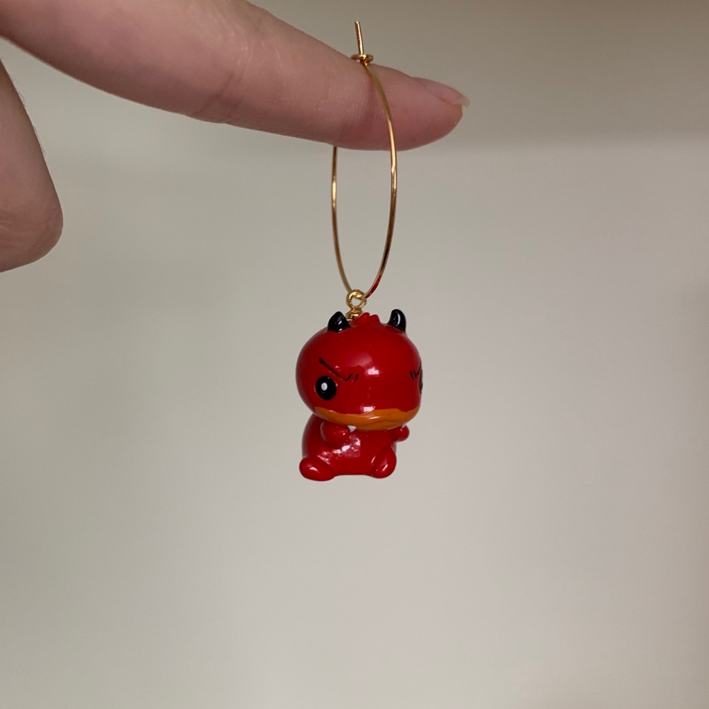 Mini Devil Duck Earring